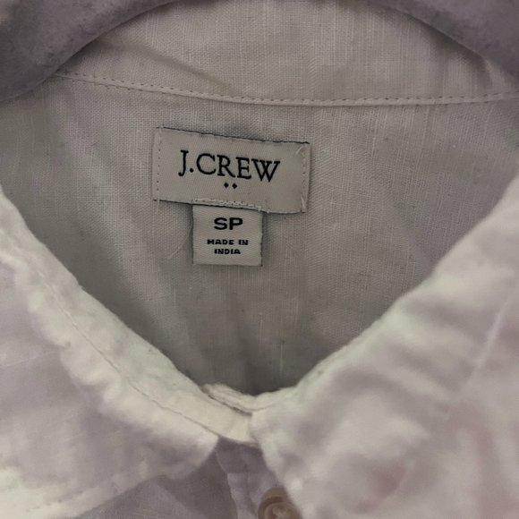 Linen blend White J.Crew Top - Picture 3 of 4